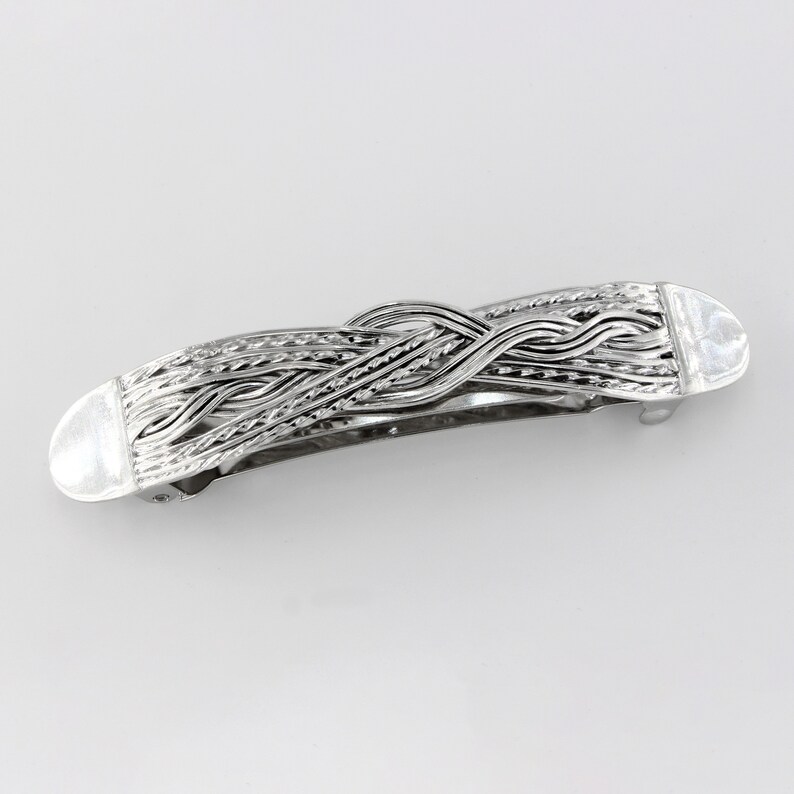Sterling Silver Woven Hair Barrette Hair Accessory Hair Etsy
