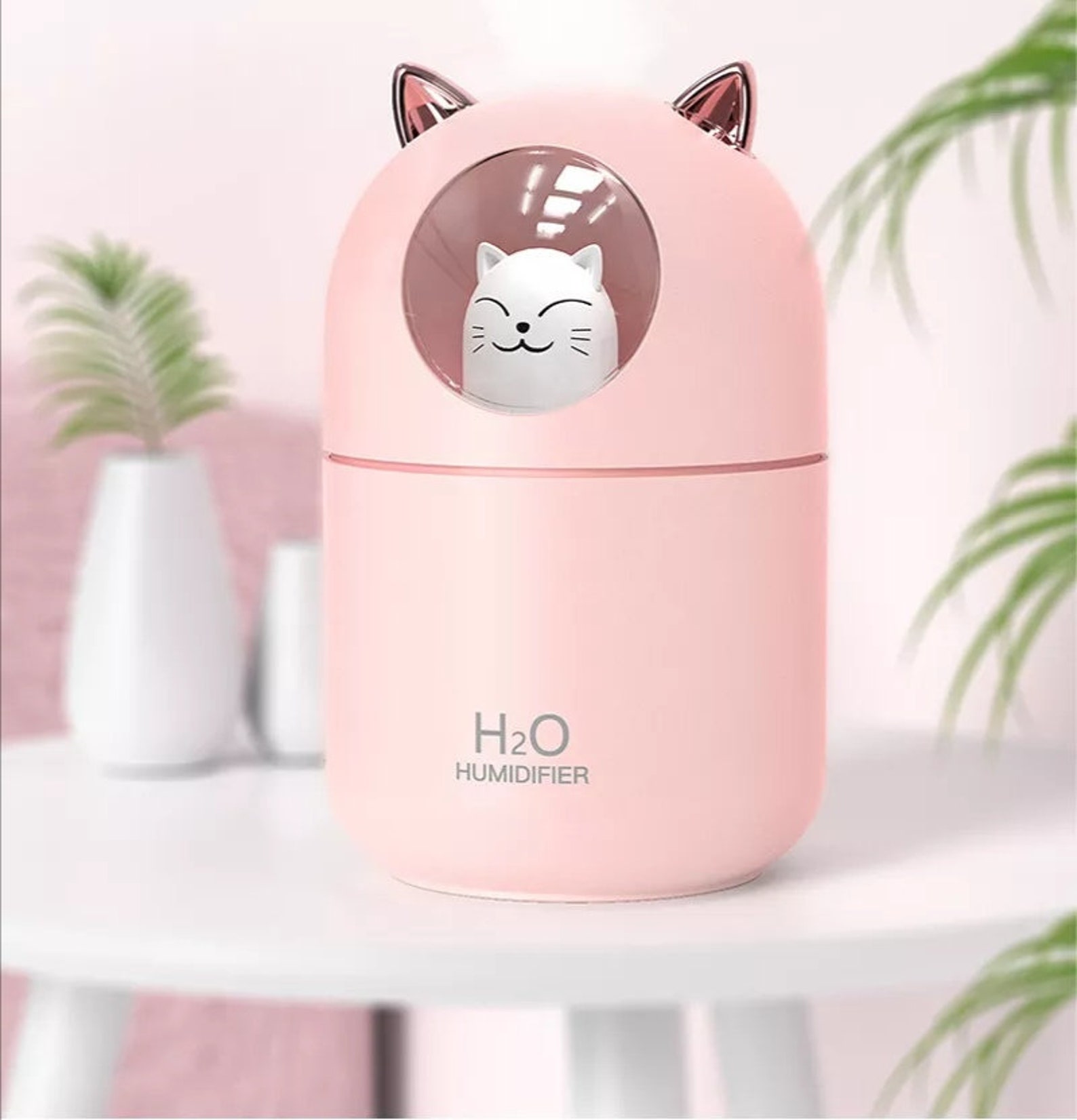 300ml Cat Design Aromatherapy Essential Oil Diffuser White Etsy