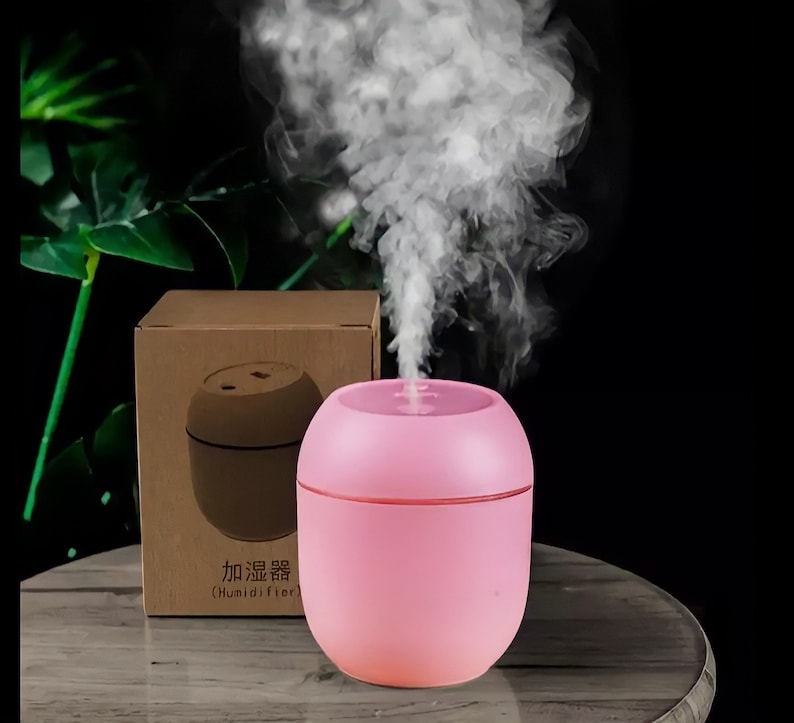 Mini Electric Oil Diffuser Small Air Humidifier 250ml Pink Etsy