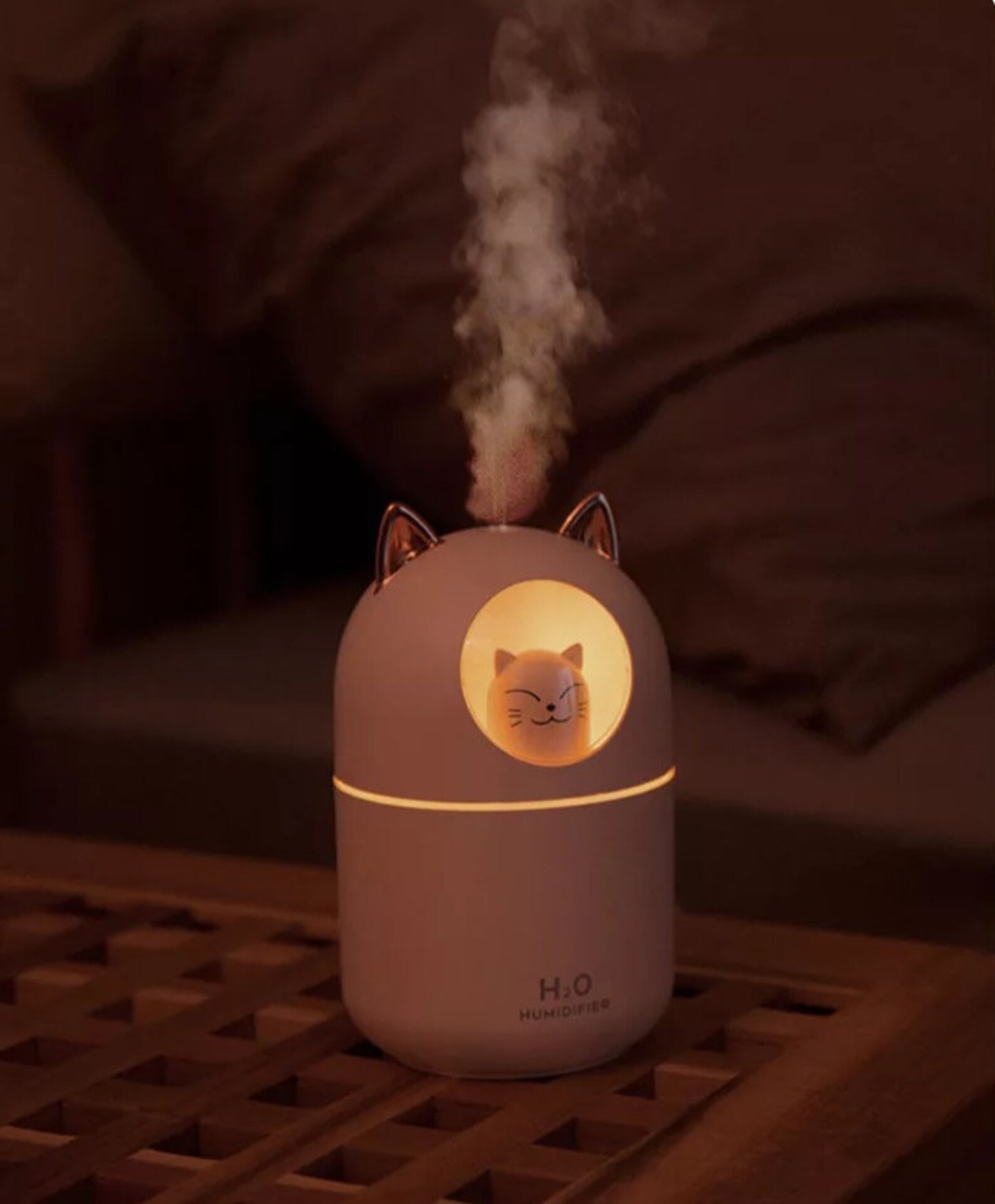 300ml Cat Design Aromatherapy Essential Oil Diffuser White Etsy