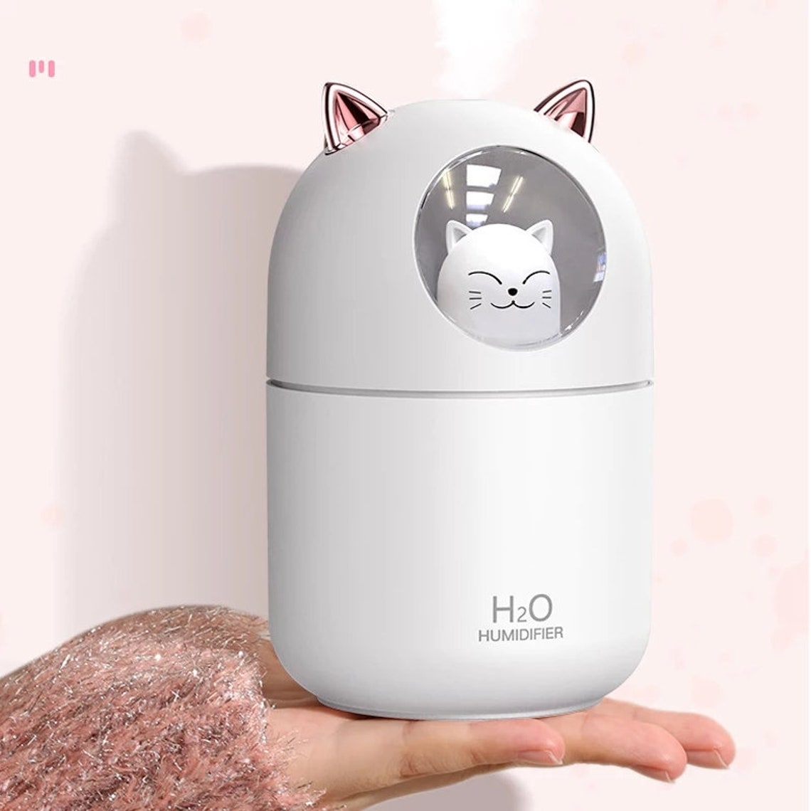 300ml Cat Design Aromatherapy Essential Oil Diffuser White Etsy