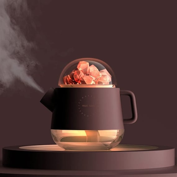 Teapot Oil Diffuser  Crystal Salt Stone  Electric Mist | Etsy UK