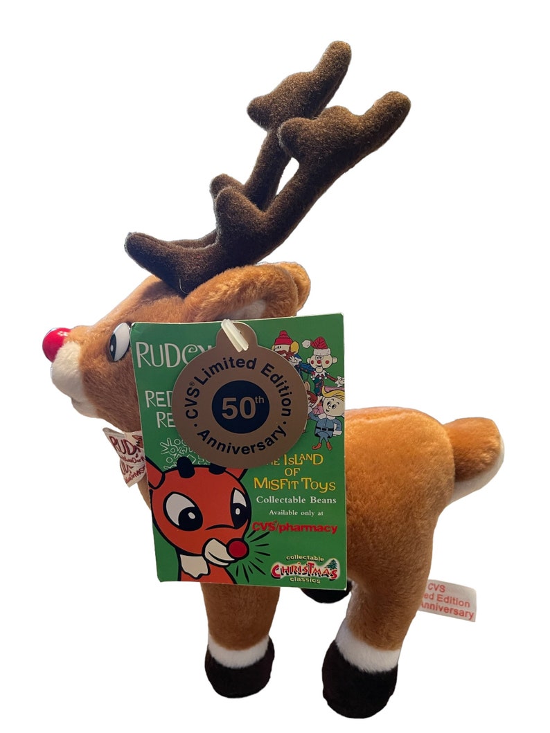 RUDOLPH PLUSHIE Vintage CVS Rudolph the Red Nosed Reindeer With Tag ...
