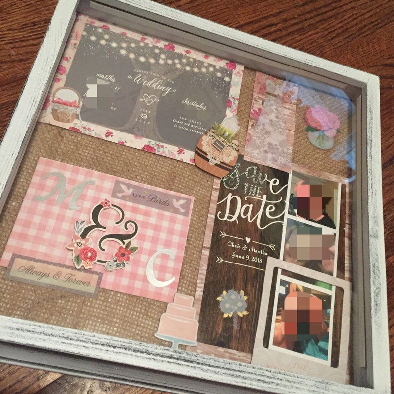 Wedding Shadow Box // Keepsake Box // Wedding Memories // Etsy