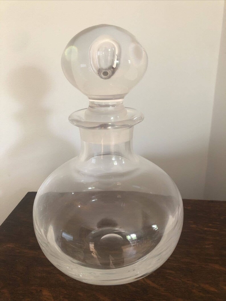 Dartington Hand Blown Lead Crystal Glass Decanter Ground Etsy
