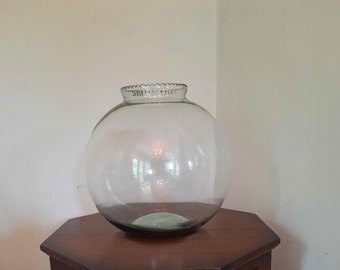 Large Vintage Glass Terrarium Carboy 30cm x 28cm