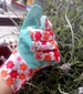 Gardening gloves with red and orange flowers one size 