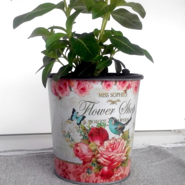 Pink Metal Flowers Etsy