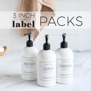 3 Label Packs Waterproof Vinyl Labels Shampoo - Etsy