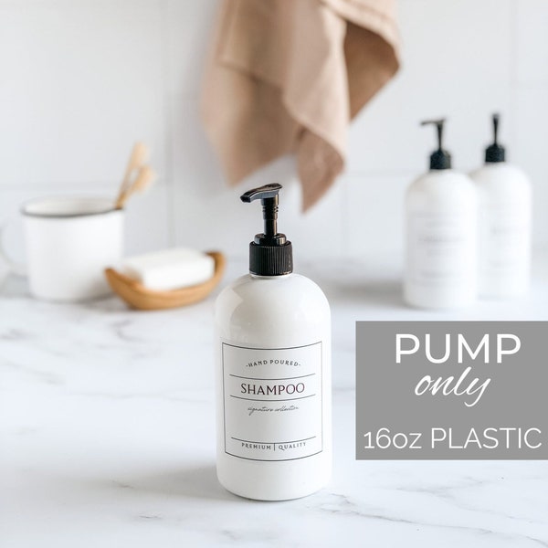 Replacement Pump - 16oz PLASTIC Bottle pump - Replacement Pump only - Soap Lotion Shampoo Conditioner bottle pump
