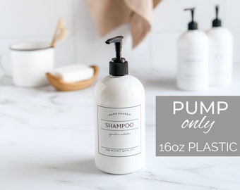 Replacement Pump - 16oz PLASTIC Bottle pump - Replacement Pump only - Soap Lotion Shampoo Conditioner bottle pump