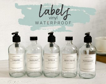 3" SIGNATURE Coffee Syrup Labels - Waterproof Label - Coffee Flavor Labels - Coffee Bar Labels - 16oz bottle labels