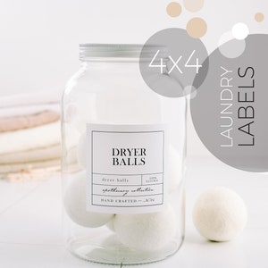 4x4 APOTHECARY Labels - Laundry Labels - Laundry Organization - Vinyl Labels - Canister Labels - Jar Labels - Labels for Bins