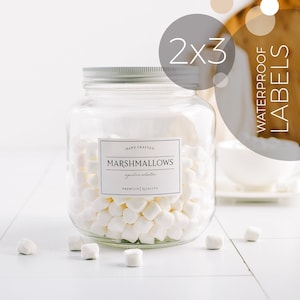 2x3 SIGNATURE Labels - Kitchen Canister Labels - Vinyl Labels - Coffee Bar Labels - Canister Labels - Jar Labels - Pantry Labels