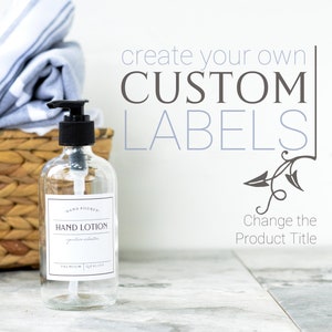 CUSTOM SIGNATURE Cleaning Labels - Design Your Own Label - Designer Style Waterproof Vinyl Labels - Custom Labels