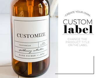 CUSTOM Cleaning Labels - Design Your Own Label - Designer Style Waterproof Vinyl Labels - Custom Bottle Labels