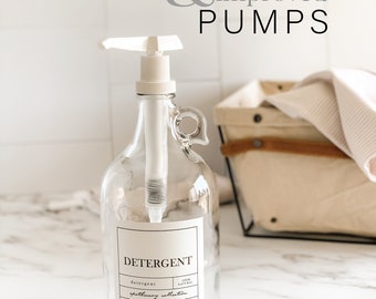 Replacement Pumps and Caps - 1/2 Gallon Bottle Pumps and Caps - Pumps and Caps for Growler Jugs - 1oz Dispensing Pump - 38-400 Pump or Cap