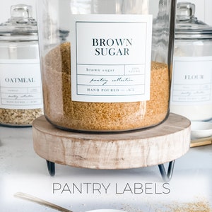 APOTHECARY Pantry Labels - Customization Available -Waterproof and Oil Resistant Pantry Labels - Large Vinyl Labels