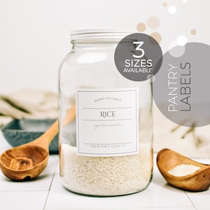 SIGNATURE Pantry Label Packs - Customization Available -Waterproof and Oil Resistant Pantry Labels - Durable Vinyl Labels