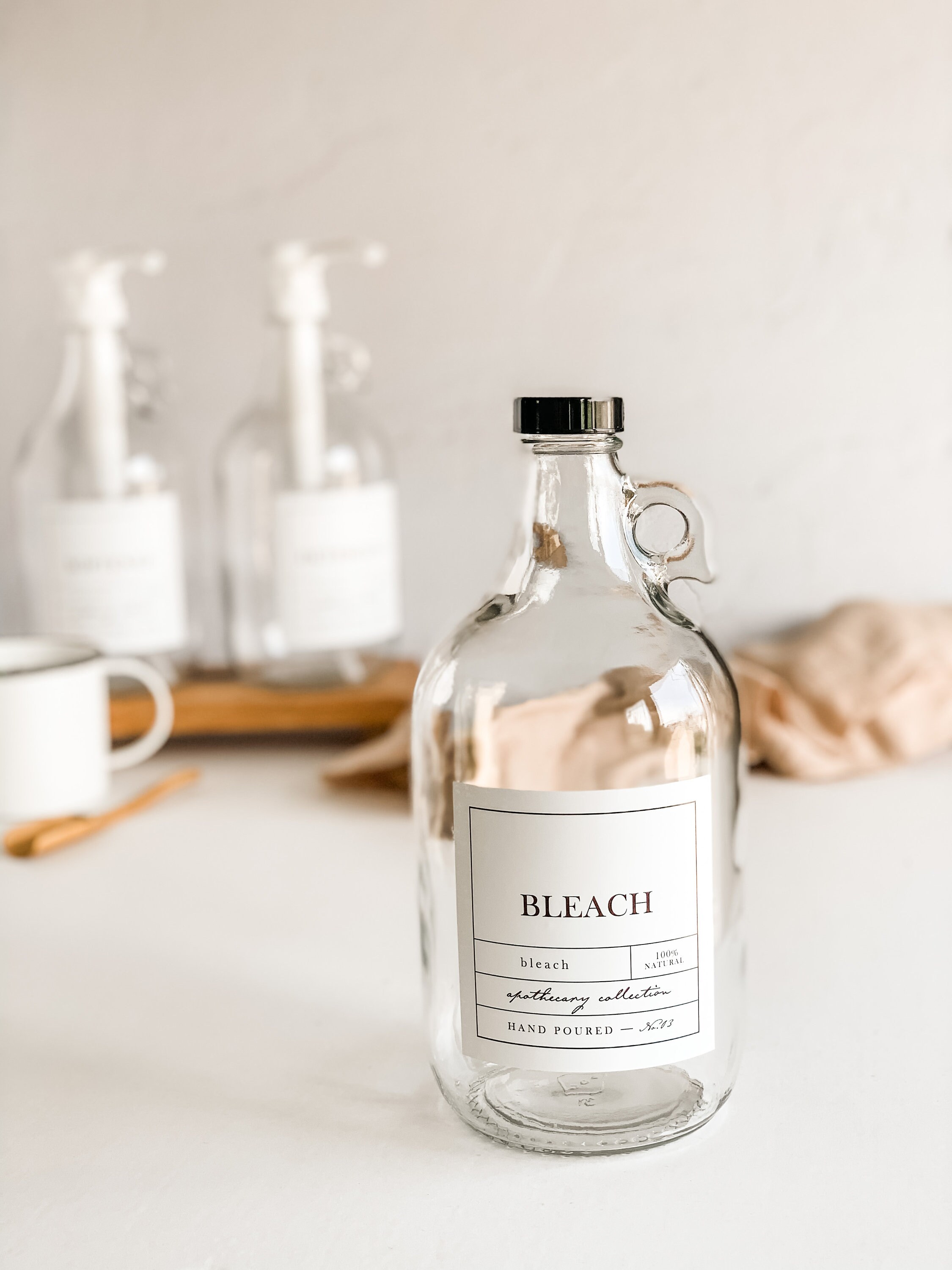 CLEAR 1/2 Gallon Jug Laundry Soap Bottles Detergent Etsy