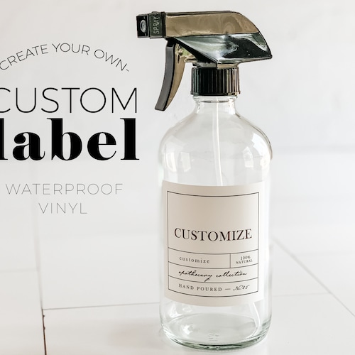 Custom Vinyl Labels Design Your Own Label Waterproof Vinyl Etsy