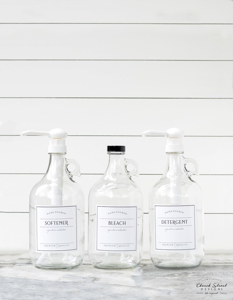 1/2 Gallon Jug Bleach Bottle Laundry Soap Refillable Etsy