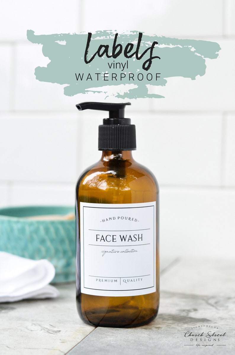 3 Labels Waterproof Vinyl Labels Shampoo Etsy