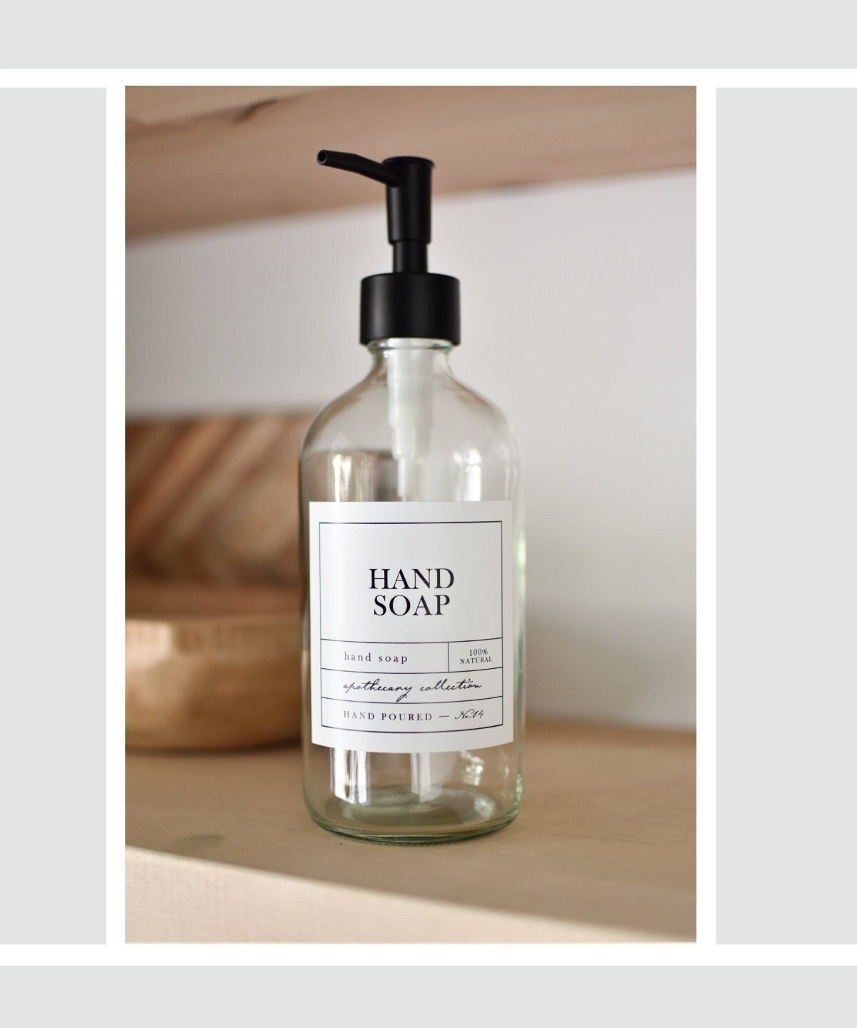 16oz CLEAR Glass Bottle, Hand Soap, Lotion, Hand Lotion