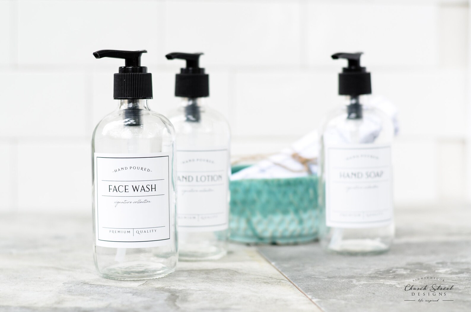 8oz Face Wash Bottle Refillable Bottle With Waterproof Etsy