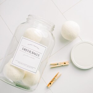 4x4 SIGNATURE Style Labels - Laundry Labels - Laundry Organization - Vinyl Labels - Canister Labels - Jar Labels - Labels for Bins image 2