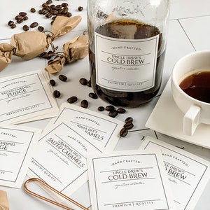 Square Custom Labels Personalize Your Own Label Waterproof Vinyl Labels Handmade Gift Labels Choose a Size image 1