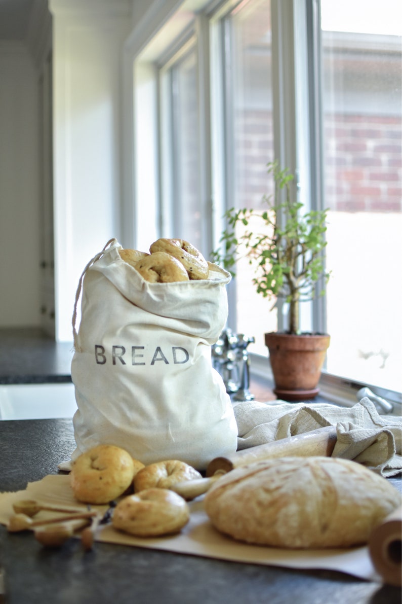 Large Muslin Bread Bag 100 Organic Cotton Drawstring Bread Etsy