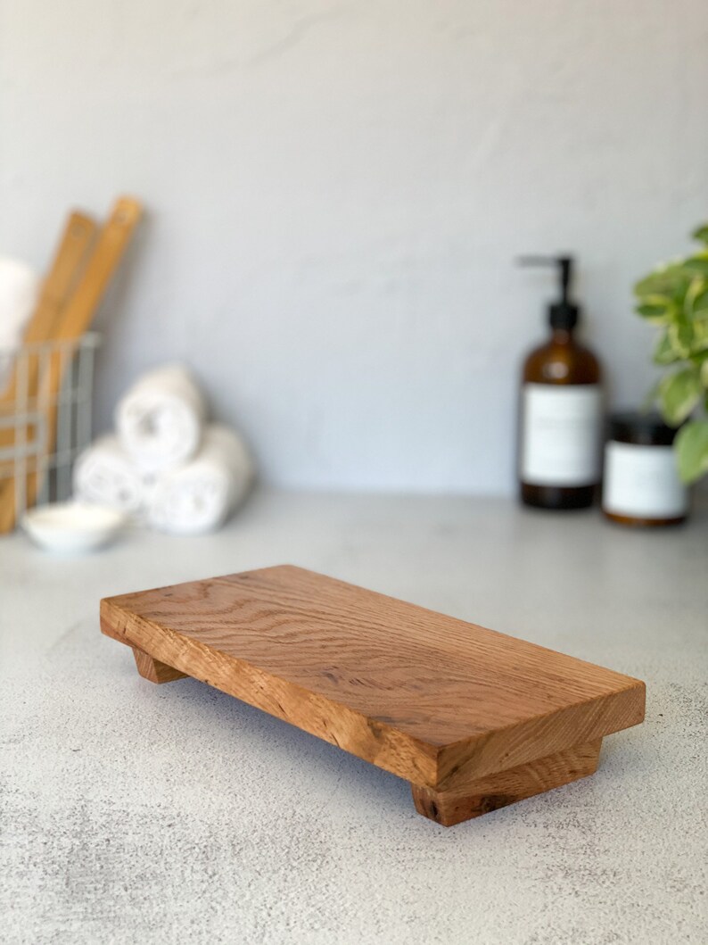 Coffee Bar Tray Wooden Tray Countertop Tray Pedestal Etsy