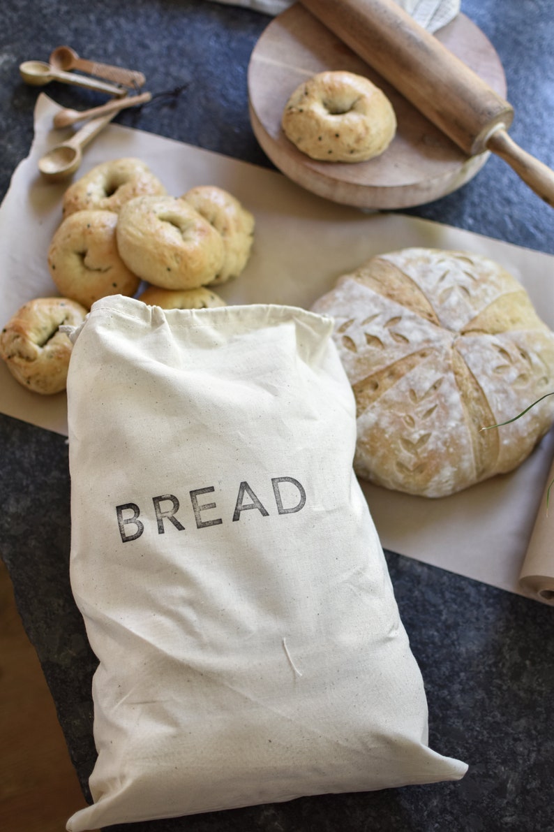 Large Muslin Bread Bag 100 Organic Cotton Drawstring Bread Etsy