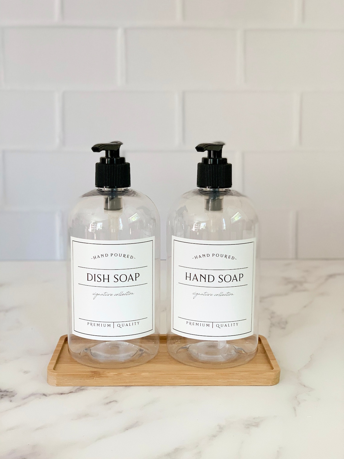 CLEAR 16oz PLASTIC Dish Soap Bottle Clear Hand Soap Bottle Etsy