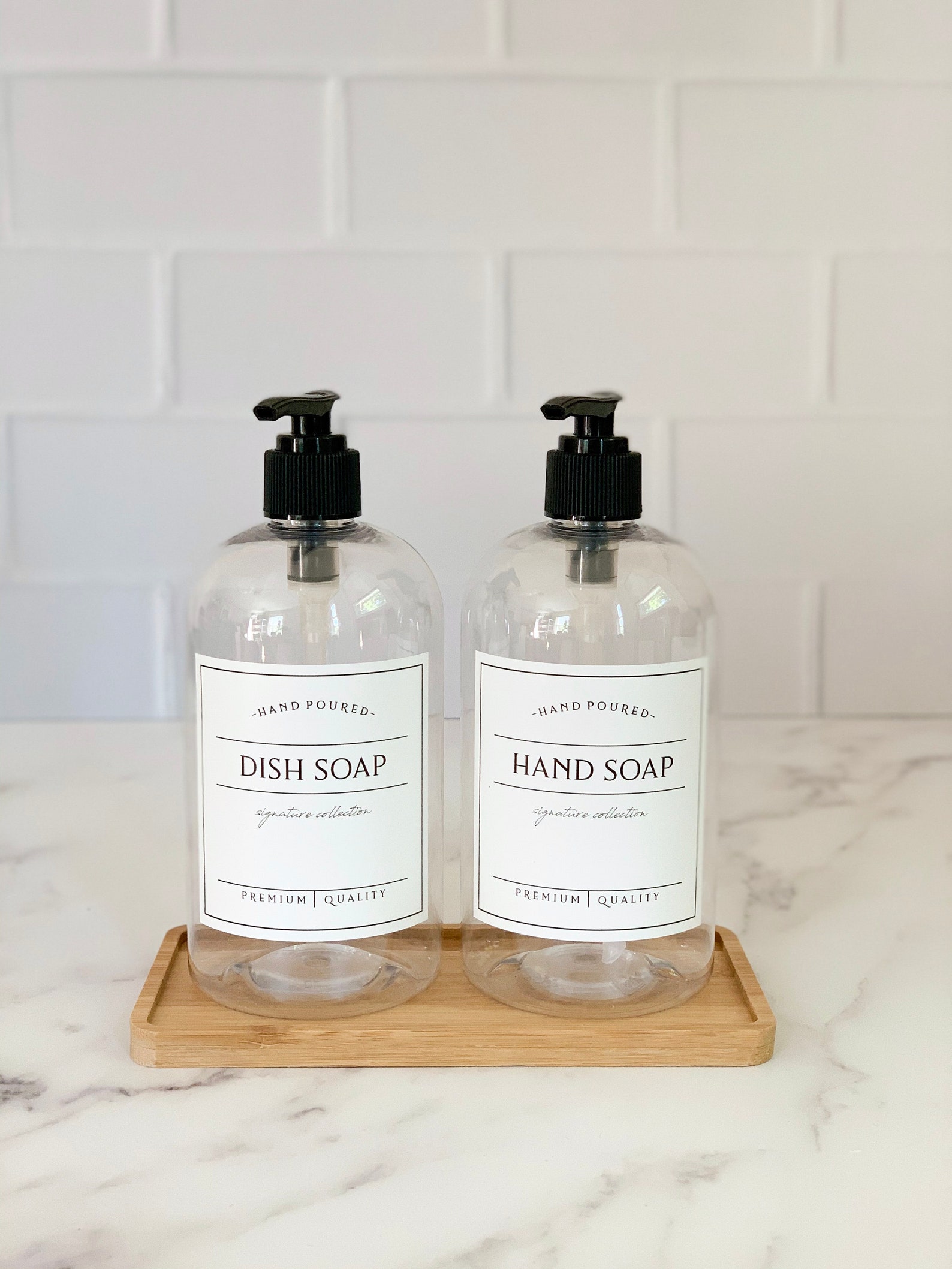 CLEAR 16oz PLASTIC Dish Soap Bottle Clear Hand Soap Bottle Etsy