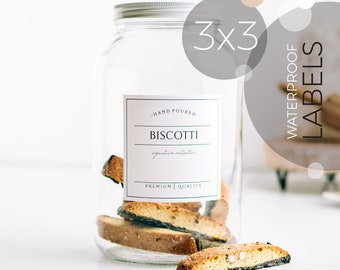 3x3 SIGNATURE Labels - Kitchen Canister Labels - Vinyl Labels - Coffee Labels - Canister Labels - Jar Labels - Pantry Labels