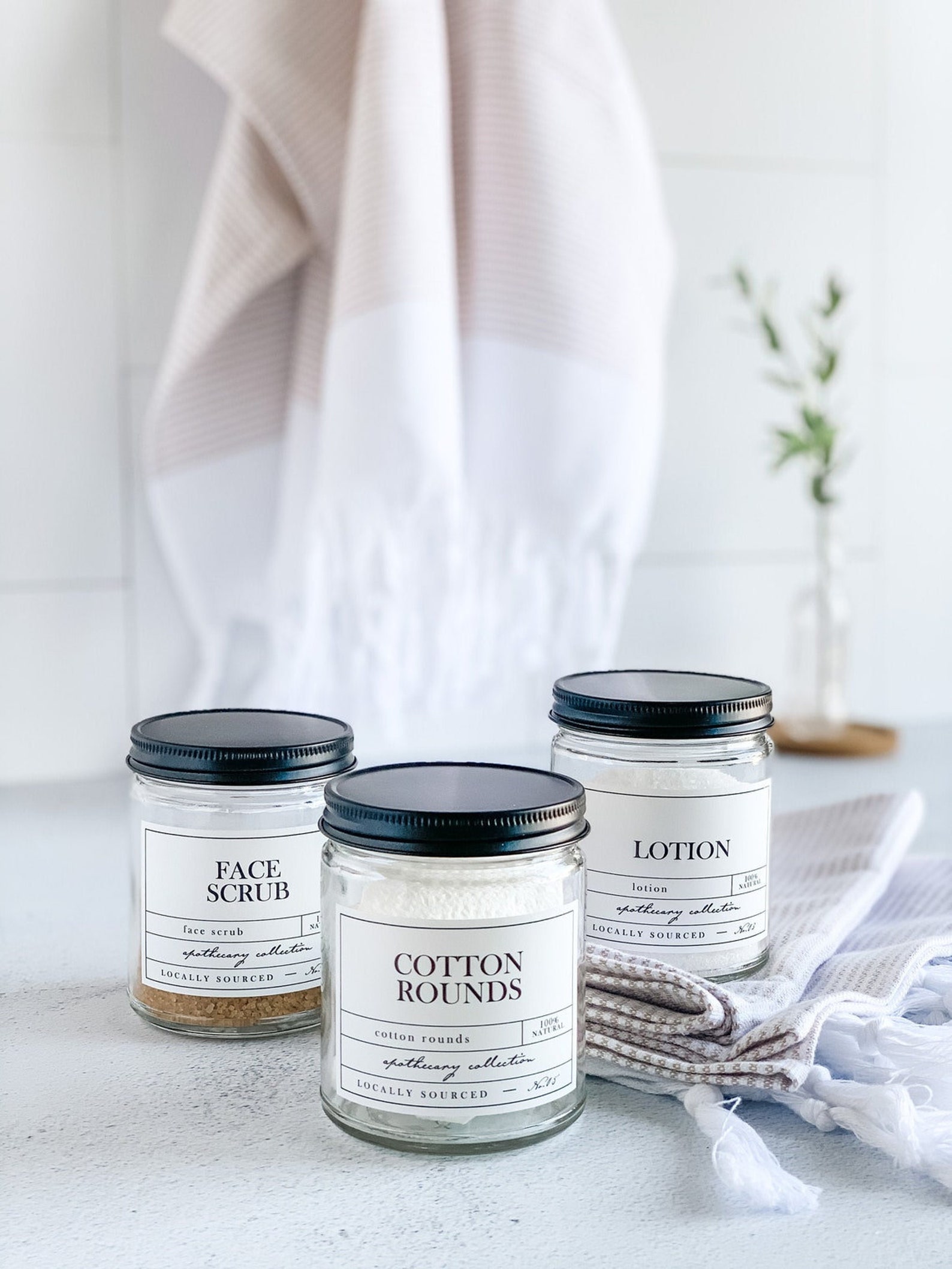 9oz Custom Glass Jar Body Scrub Jars Glass Refillable Etsy