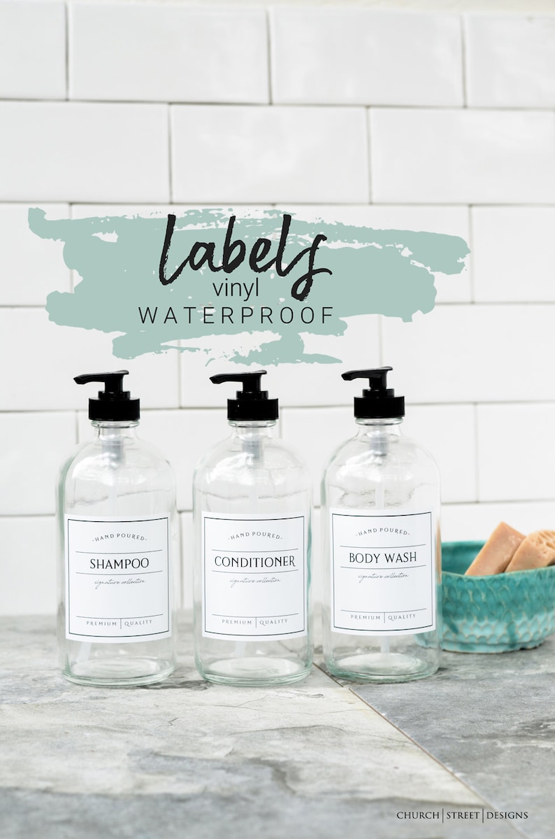 3 Labels Waterproof Vinyl Labels Dish Soap Hand Soap Etsy UK