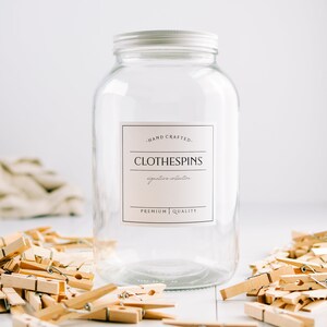 4x4 SIGNATURE Style Labels - Laundry Labels - Laundry Organization - Vinyl Labels - Canister Labels - Jar Labels - Labels for Bins image 3