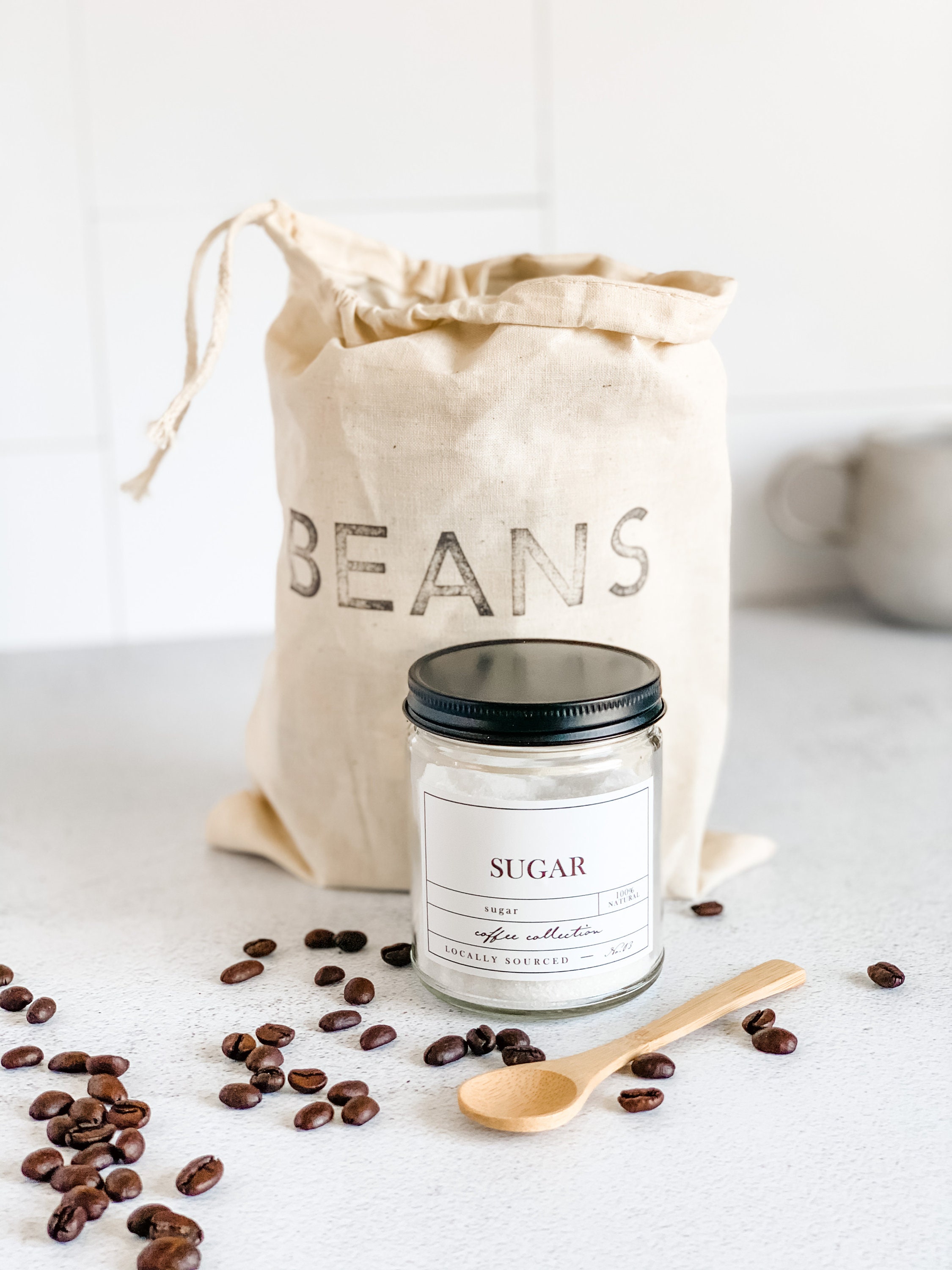 Coffee Gift Set 2 Coffee Syrup Bottles 1 Sugar Jar With Etsy