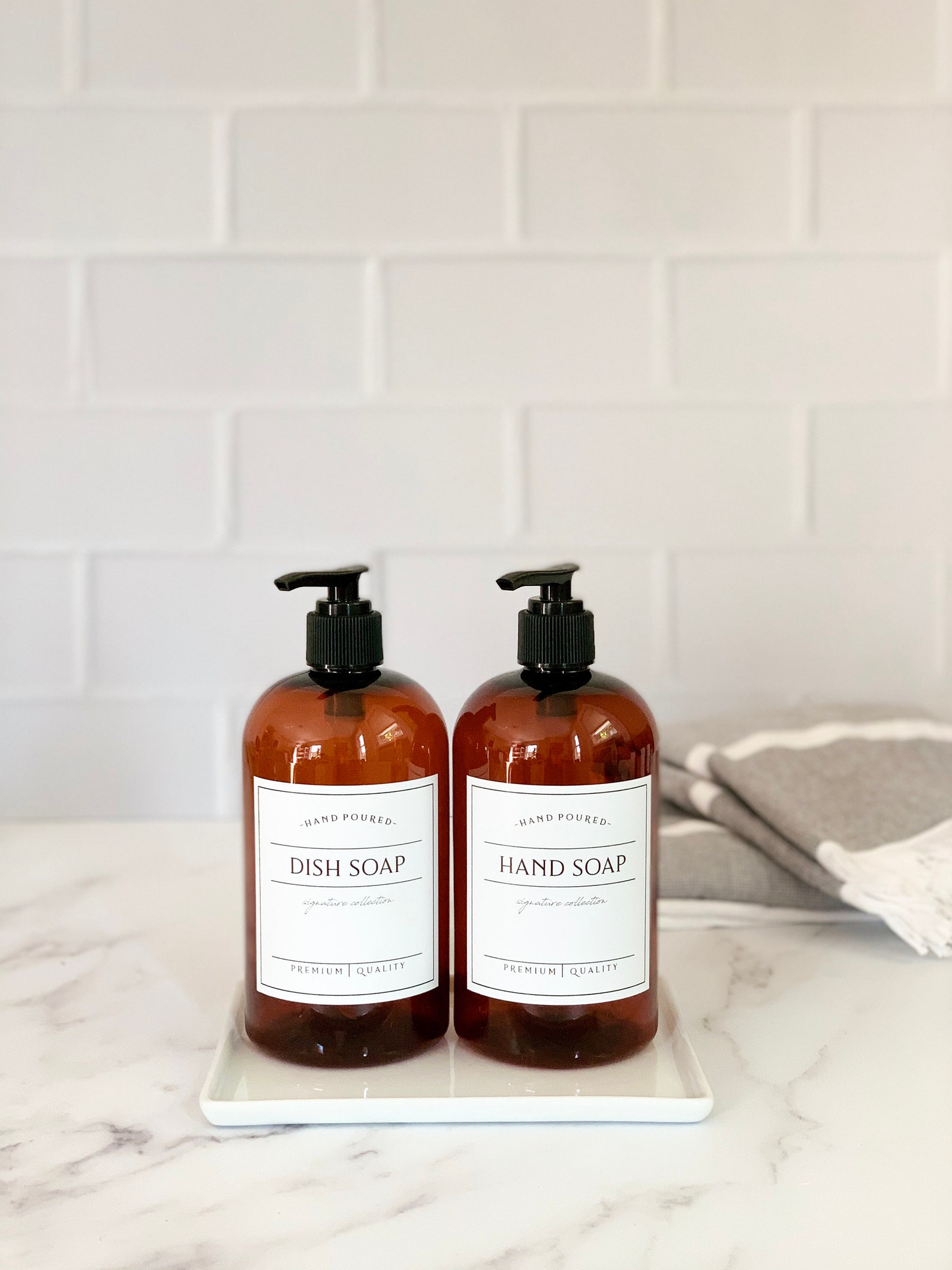 16oz PLASTIC Hand Soap Bottle Amber Hand Soap Bottle With Etsy