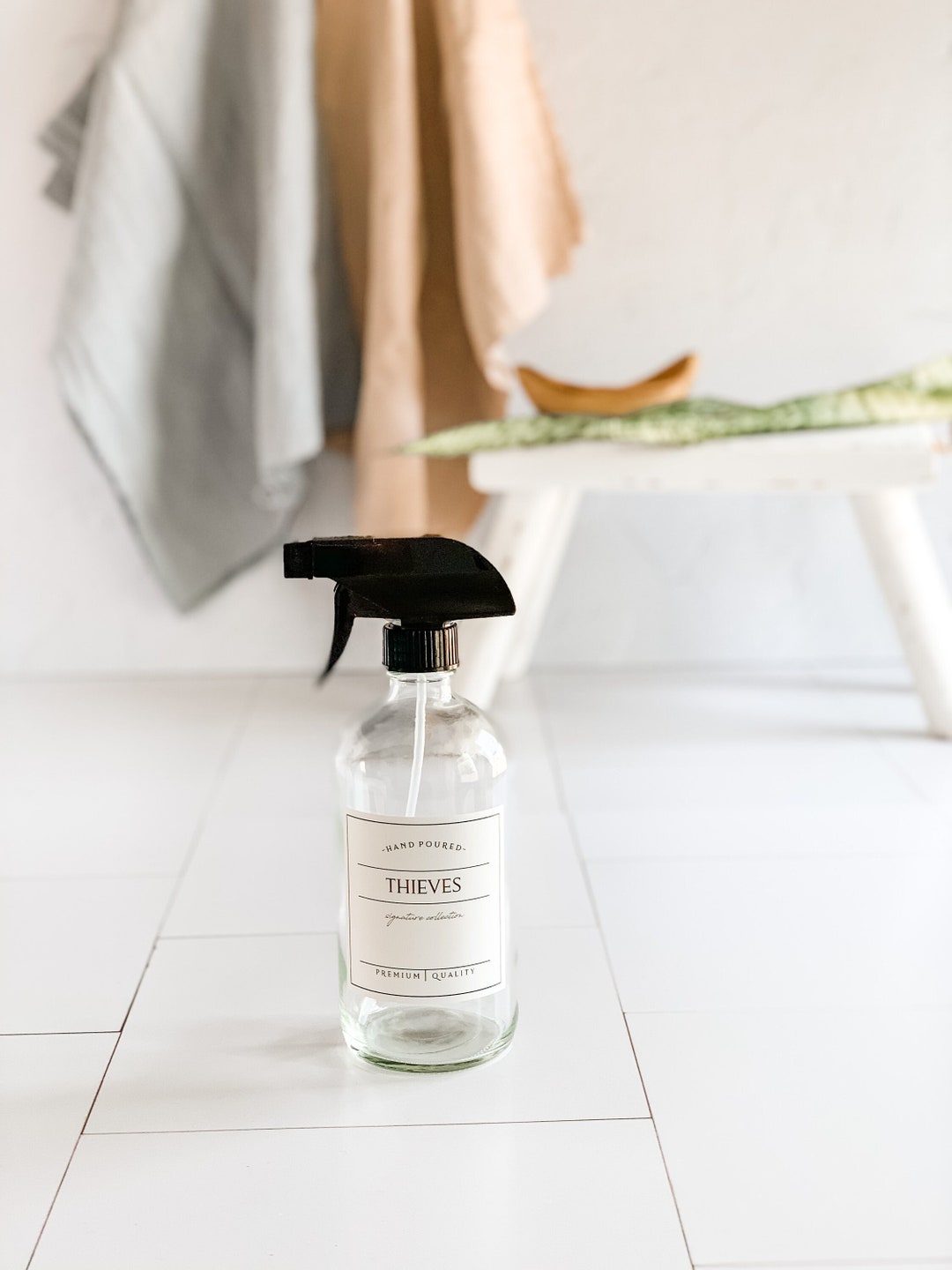 16oz CLEAR Glass Spray Bottle Thieves Allnatural Cleaner Spray Bottle