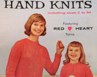 Vintage Knitting Patterns Coats & Clarks Family Favorites in Hand Knits Book 123 1961 1960s