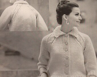 Vintage Knitting Patterns Bear Brand Hand-Knit Cardigans vol. 354 1957 1950s