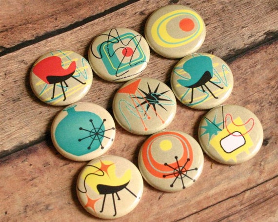 50's 60's fridge magnets retro atomic rockabilly furniture style