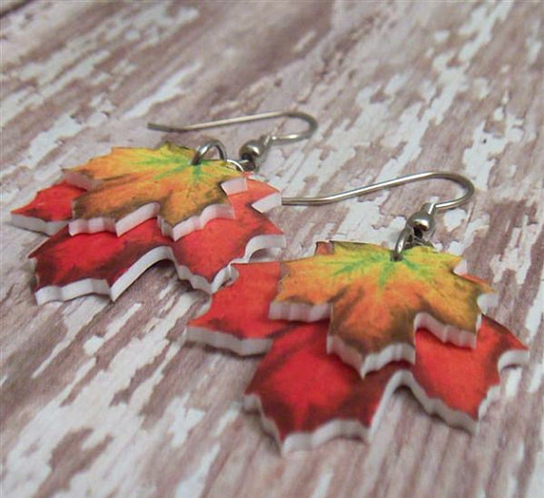 Sunnity Silver-Tone Turkey Fish Hook Earrings – Thanksgiving Fall Harvest Jewelry
