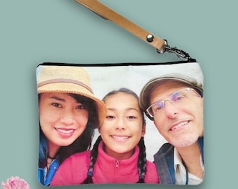 Custom Photo Wristlet with Your Own Photo Logo Or Artwork | Unique Gift Idea For Birthday Christmas Mother’s Day or Graduation