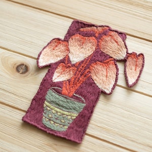 House Plant Embroidered patch, Handmade Embroidery Sew on Patch, House Plant Art, Patch For Denim Jacket, Plant Lady Gift