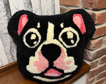 Almohada de retrato de mascota con mechones personalizados